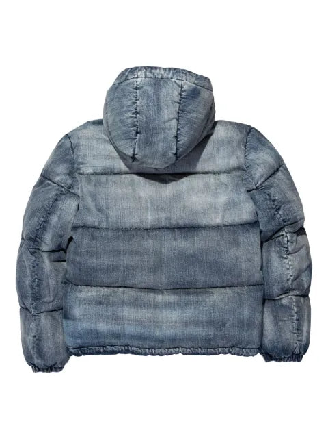 Purple Brand denim padded hooded jacket