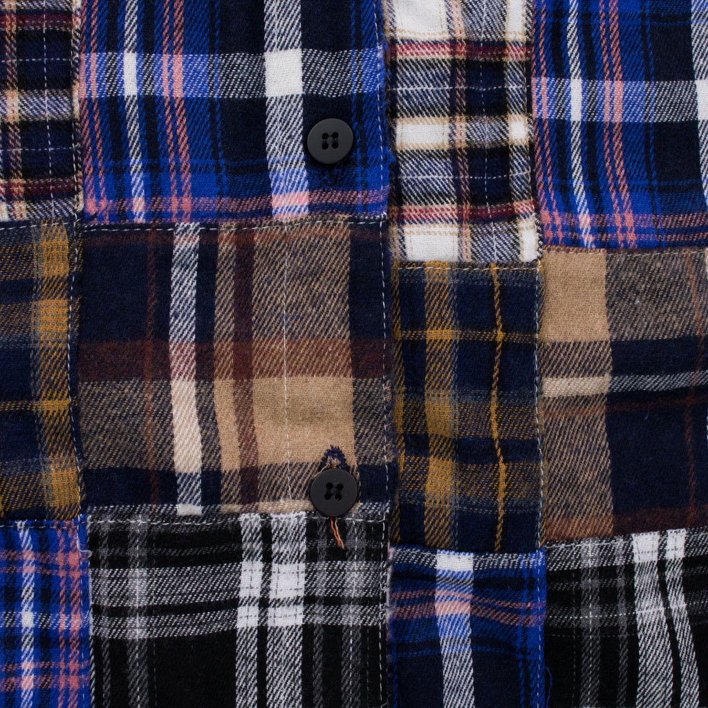 MULTICOLOR PLAID POCKET FLANNEL