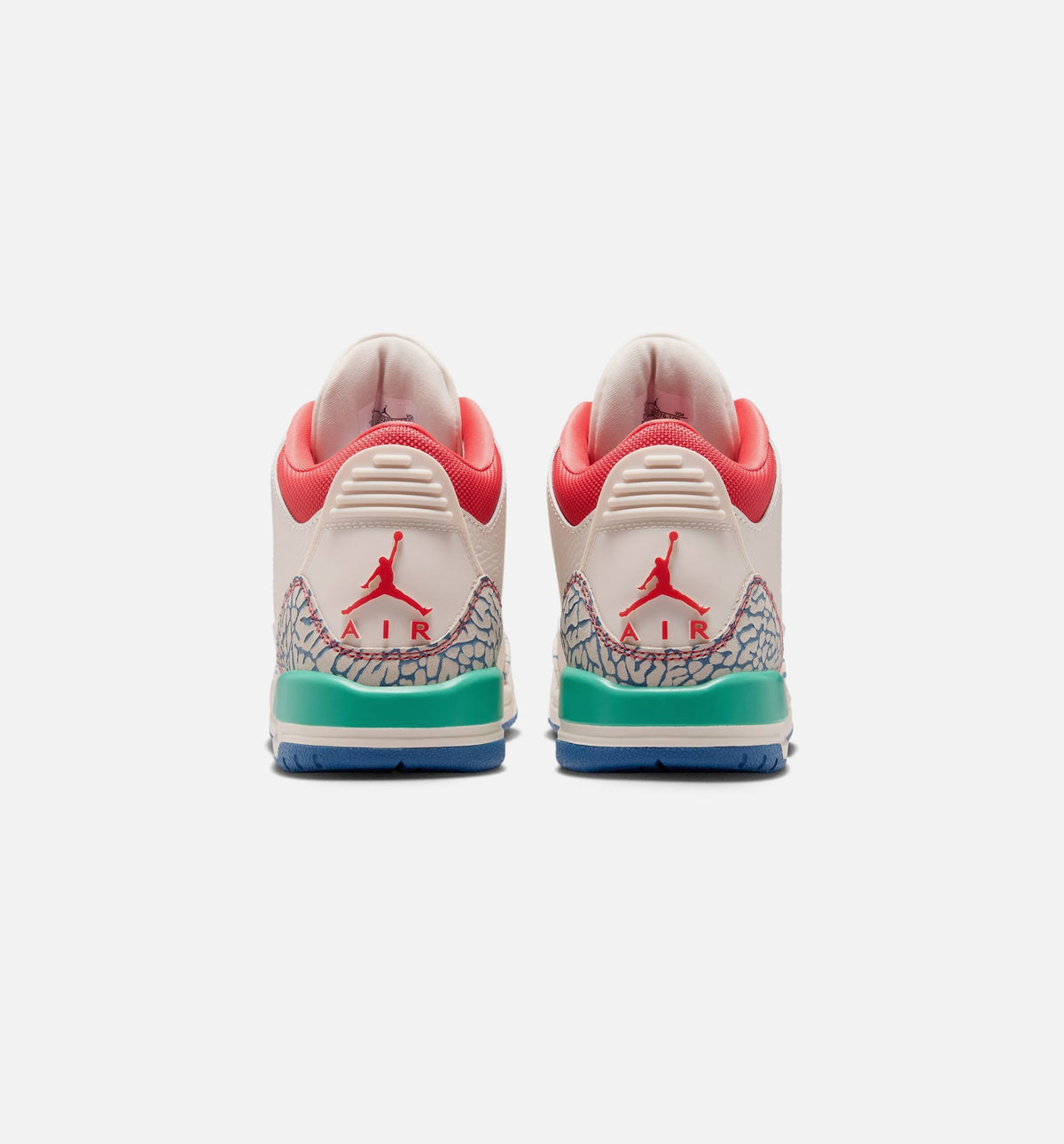Air Jordan 3 Retro Play Your Way Big Kids' Sneakers - Chalk White / Red / True Blue / Green