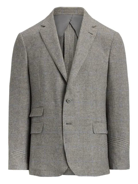 Ralph Lauren Purple Label houndstooth single-breasted blazer