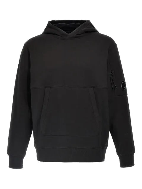 C.P. Company diagonal raised fleece hooded Lens sweatshirt