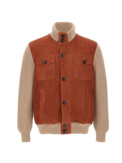 VOLFAGLI Elmo suede-leather jacket