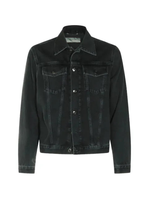 Canali flap-pockets denim jacket