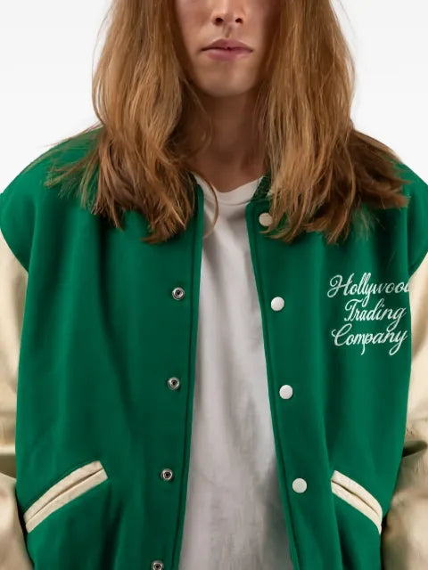 Htc Los Angeles College logo-embroidered varsity jacket