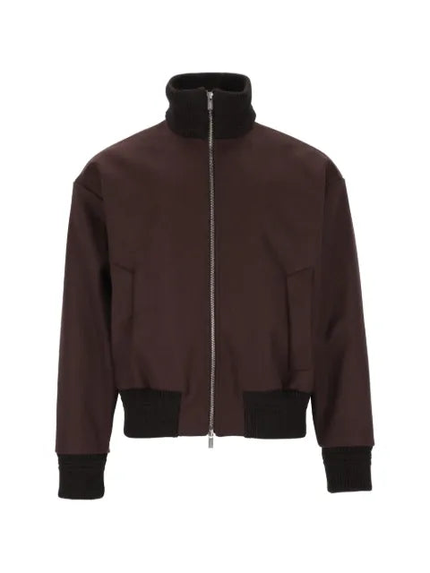 Barena ribbed-trim zip-up jacket