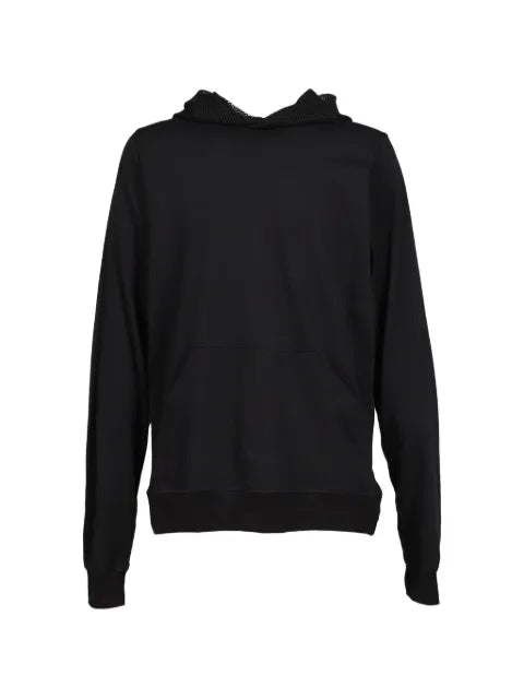 P.L.N. mesh-panelled hoodie
