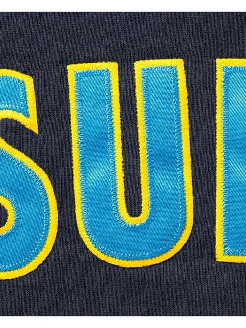 Supreme logo-patch zip-up sweatshirt