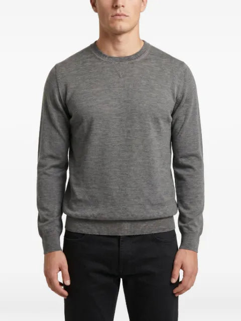Brunello Cucinelli crew-neck sweater with a triangular seam