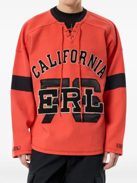 ERL lace-up logo-embroidered sweater
