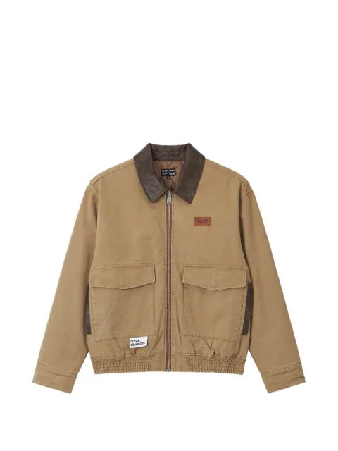 izzue logo-patch panelled jacket