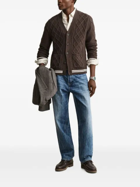 Gant cable-knit wool cardigan