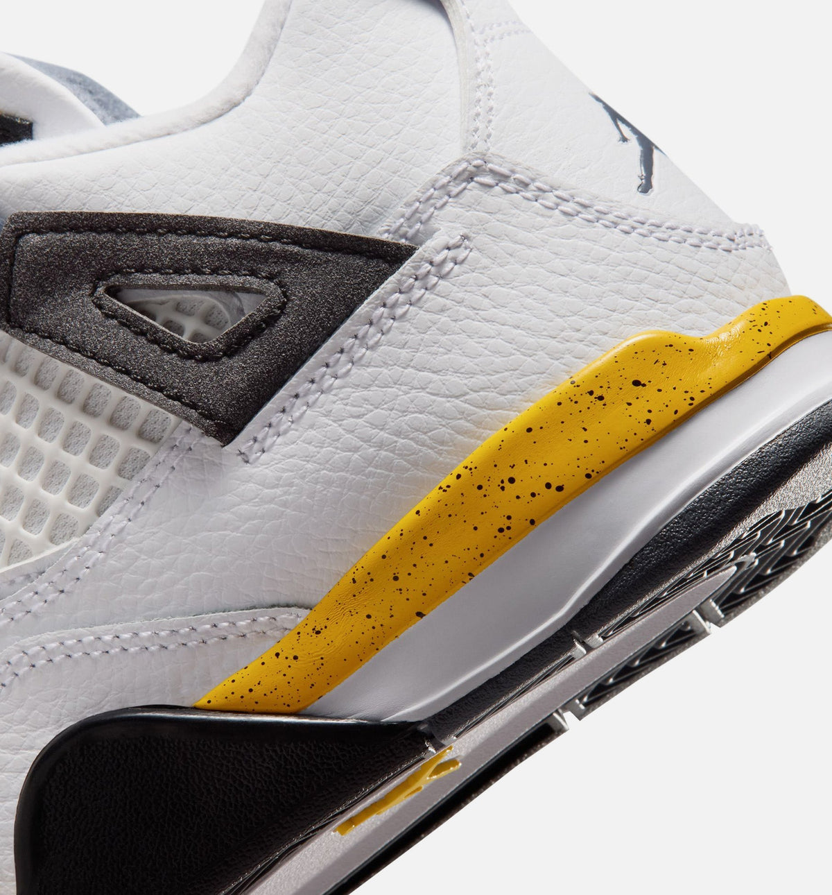 Air Jordan 4 Retro Rare Air Tour Yellow Preschool Shoes - White Dark Blue Grey Black Tour Yellow