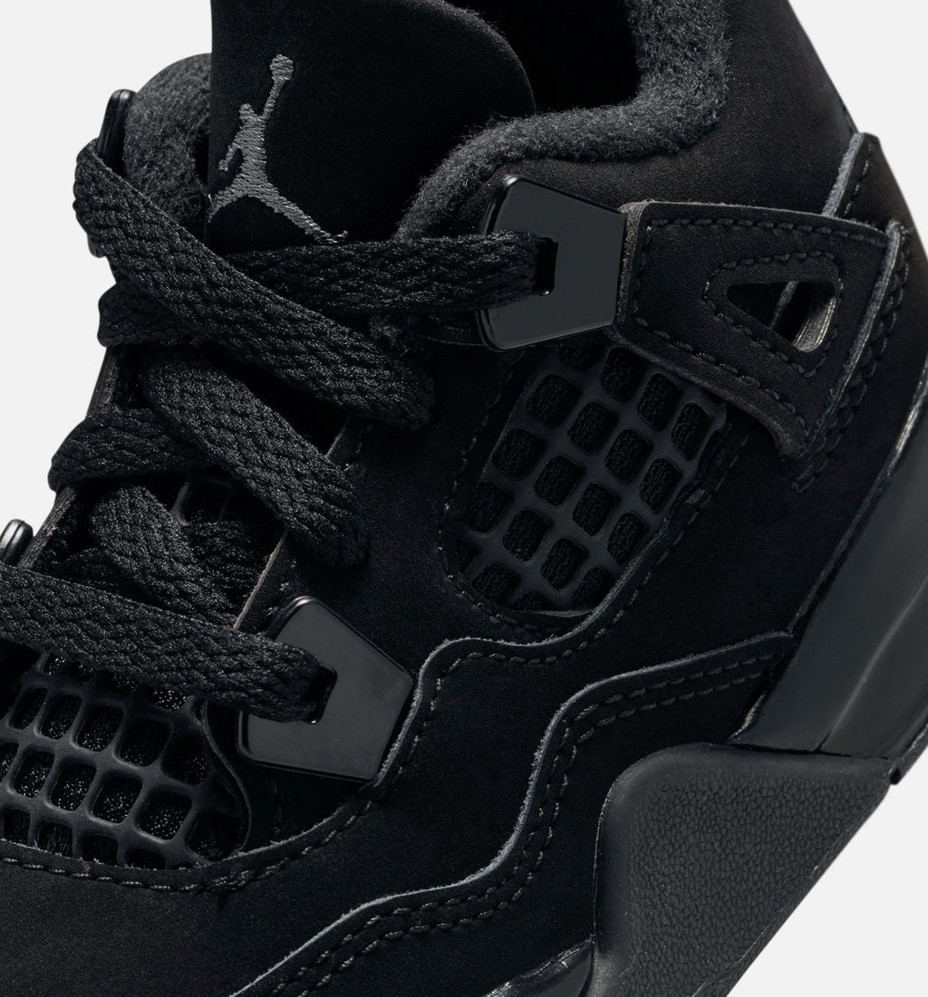 Air Jordan 4 Retro Black Cat Infant/Toddler Shoes - Black Light Graphite