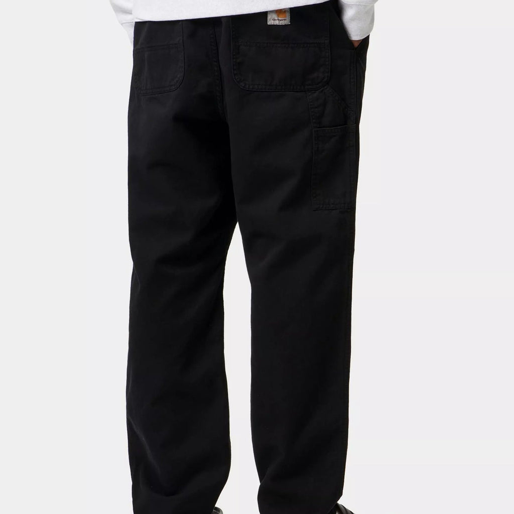 Carhartt WIP Flint Pant: Black Garment Dyed