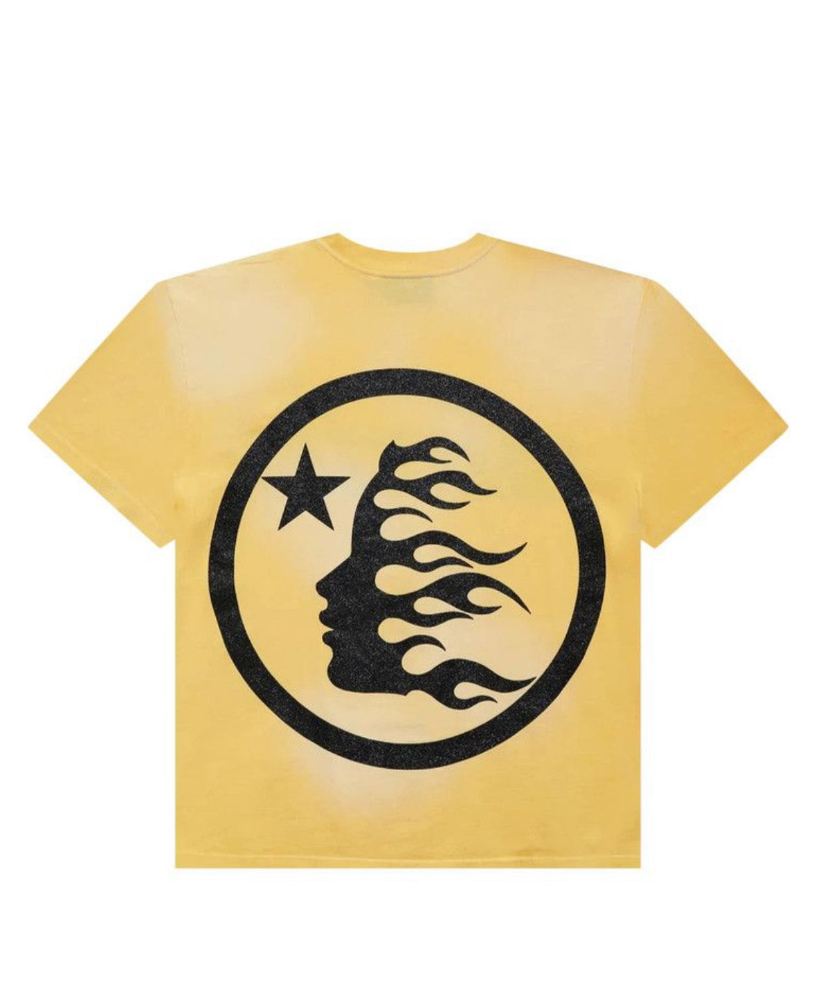Hellstar Classic Black Glitter T-Shirt Yellow