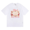 Rhude T-shirt Rose Mirror Print Short Sleeve T-shirt
