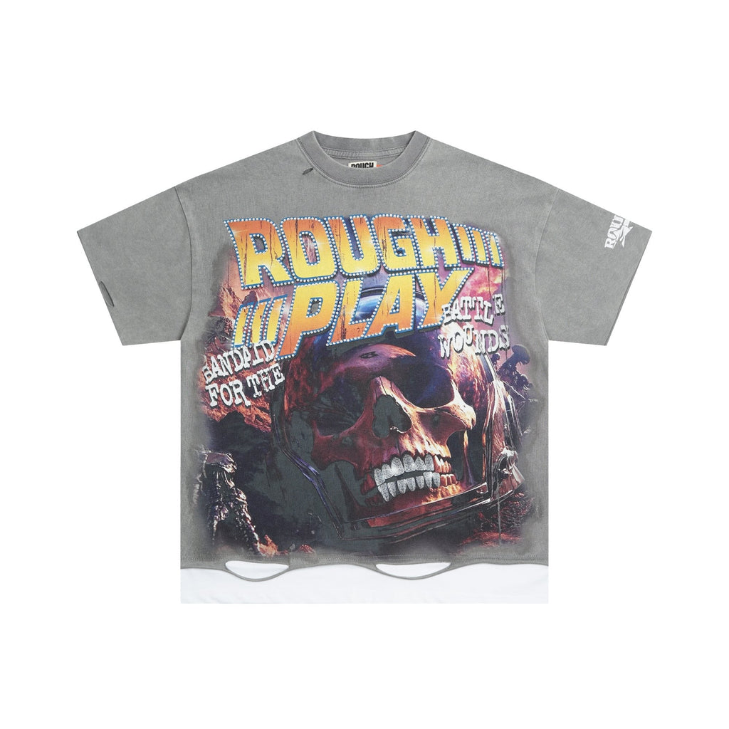 Rough Play Back 2 The Future Skull Graphic T-Shirt