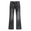 VALABASAS Washed Black Logo Graphic Bootcut Jeans