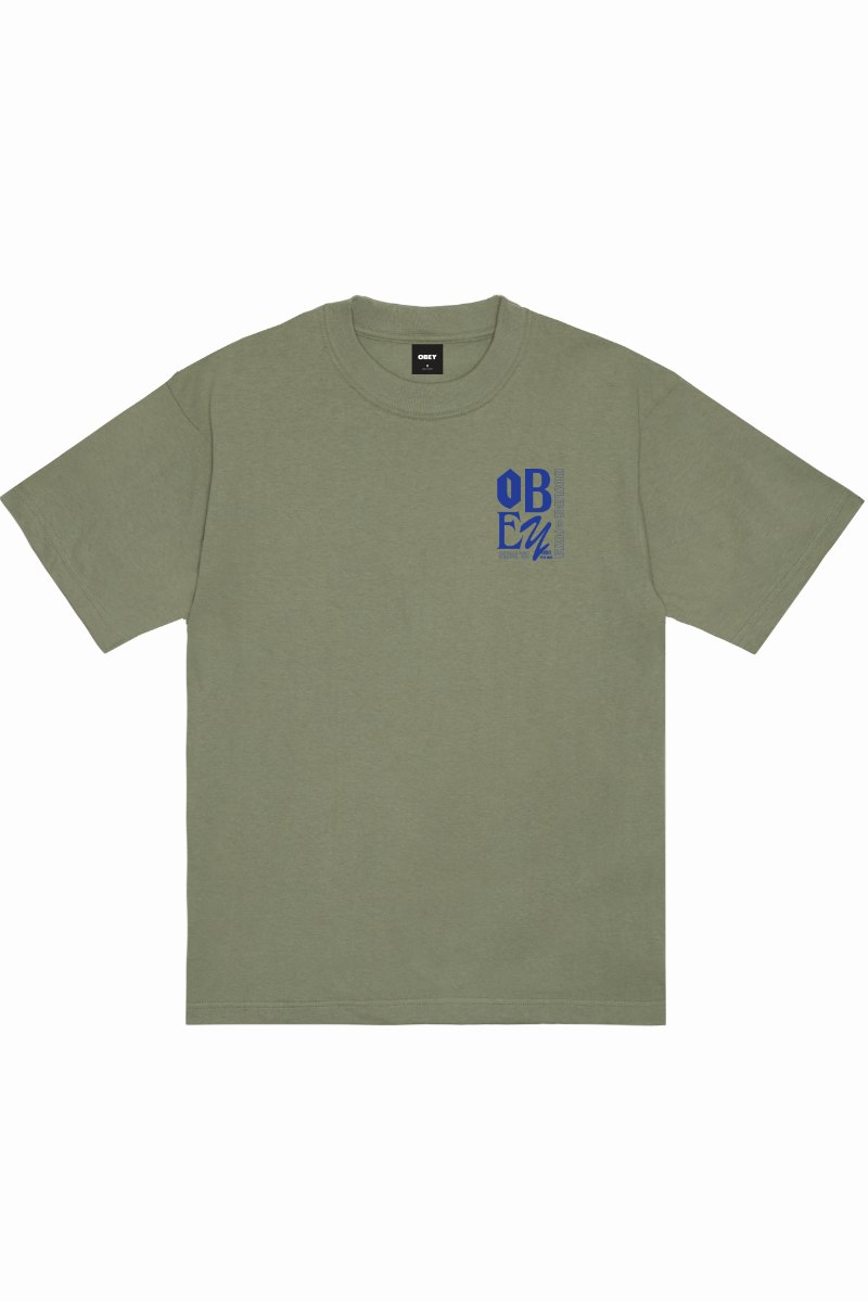 OBEY KNOWLEDGE T-SHIRT Desert Green