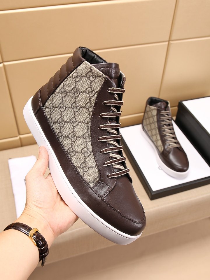 Gucci Men's GG-Pattern High-Top Sneakers