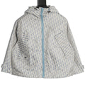 Dior Bee Oblique Logo Hooded Zip Jacket - Grey
