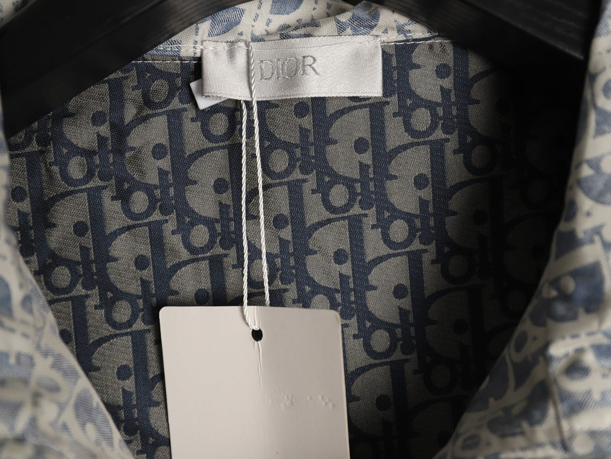 Dior Bee Oblique Logo Hooded Zip Jacket - Grey
